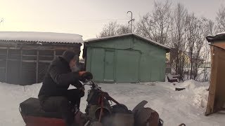 снегоход буран 640 + первый выезд и запуск за 8 лет.