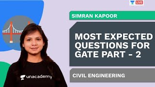 Most Expected Questions for GATE 2020: Part 2 | Civil Engineering | Simran Kapoor