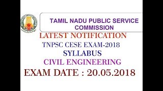 TNPSC CESE SYLLABUS FOR CIVIL ENGINEERING