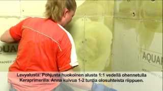 1. Kiilto vedeneristys: seinien pohjustus / Preparing the substrate prior to waterproofing