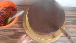 Как выровнять торт под мастику/ Чем выровнять торт/ Шоколадный ганаш
