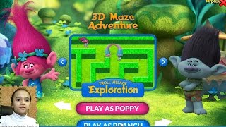 Игра Тролли В лабиринте 3Д Цветан с мультфильма Тролли Прохождение игр