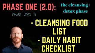 PHASE ONE (2.0) Cleansing food list / Daily habit checklist / eczema healing yoga sequence