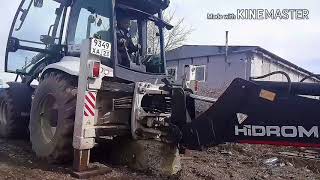 Ремонт гидрозамков каретки на экскаваторе погрузчике HIDROMEK 102 B (часть 1)