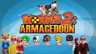 Örümcek Bebek Adam Çocuk Sincap Meraklı Worms Armageddon Oynuyor