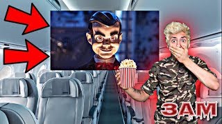 DO NOT WATCH GOOSEBUMPS MOVIE ON AIRPLANE AT 3AM!! *OMG SLAPPY THE DUMMY CAME TO PLANE*