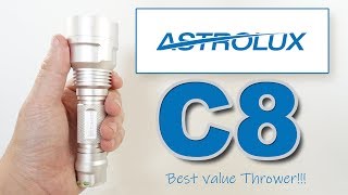 Astrolux C8 - 1300 lumens 7/4 modes A6 driver GITD