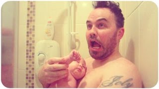SHOWER TIME WITH DAD!