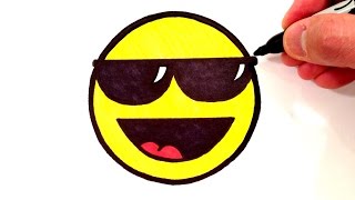 How to Draw a Cool Smiley Face with Sunglasses