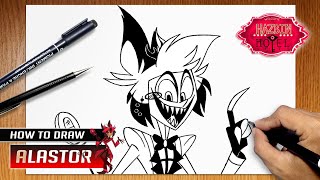 How to draw Alastor from Hazbin Hotel