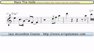 Mack The Knife - Sonny Rollins Tenor Sax Solo for Accordion (Sheet music)
