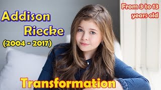 Addison Riecke transformation from 3 to 13 years old