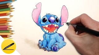 Как Нарисовать Стича поэтапно (Лило и Стич) - Учимся рисовать персонажа ✔