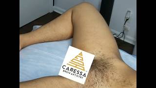 Brazilian Wax Demo #1 using Caressa Brow Artistry Cream Depilatory Wax