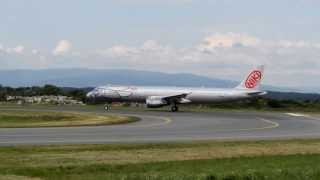 Niki A321 OE-LET Takeoff Flughafen Graz 06.07.13