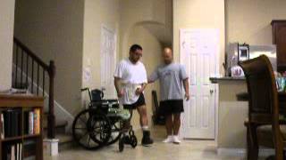 stroke survivor walking no cane