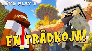 Vi byggde en trädkoja i Minecraft!
