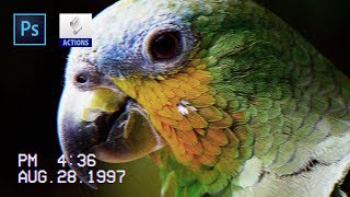 VHS Camera Effect Photoshop Action Tutorial