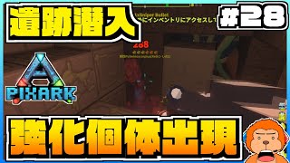 【ピックスアーク:SKYWARD】#28 -遺跡に潜入したら強化個体と激戦に！戦利品も大収穫！【PixARK/実況プレイ】