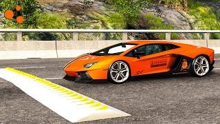 Spike Strip Crashes #5  - BeamNg drive