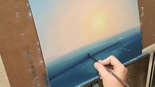 #геленджик РИСУЕМ  МАСЛОМ МОРСКОЙ ПЕЙЗАЖ