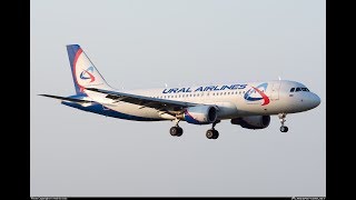 Аэропорт Жуковский. Взлёт Airbus A320-214 (VP-BTZ). Авиакомпания "Уральские Авиалинии".