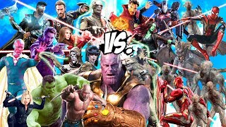 THANOS vs AVENGERS & GUARDIANS OF THE GALAXY - INFINITY WAR (THANOS ARMY)