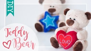 ★ DIY ★ Мягкая игрушка своими руками Мишка Тедди Валентинка