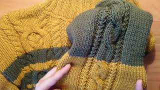 Мужской пуловер спицами   ( Men's sweater knitting)