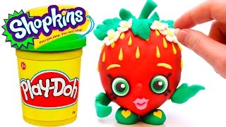 Shopkins Play Doh STOP MOTION videos Strawberry Kiss claymation plastilina playdough