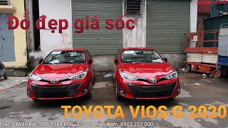 Giá xe TOYOTA VIOS G 2020 giảm sốc ngay đầu năm, VIOS màu ĐỎ quá đẹp cho bác nào chưa biết.