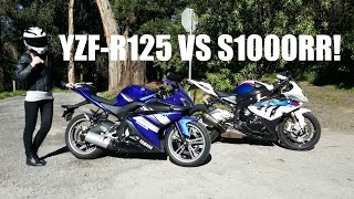 Yamaha YZF-R125 vs BMW S1000RR!