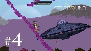 Starbound Co-op (Part 4 - Distress Beacon & Penguin UFO Boss)
