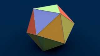 Net of Solid Shapes - Icosahedron / Ікосаедр / Икосаэдр
