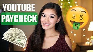 first YOUTUBE PAYCHECK | How much do small youtubers make