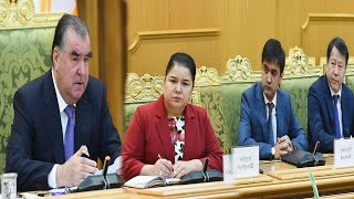 Баҳси Эмомали Раҳмон бо Озода Раҳмон ва Рустами Эмомали 2019