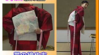 きものん着付け動画 『名古屋帯の結び方（お太鼓結び）』