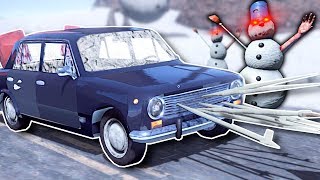 BUILDING A ZOMBIE SNOWMAN SURVIVAL CAR! - The Long Drive Gameplay