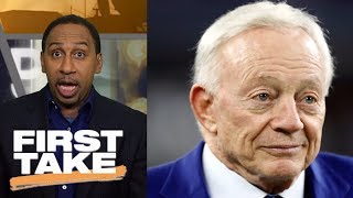 Stephen A. Smith calls out Jerry Jones for praising Dak Prescott | First Take | ESPN