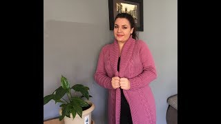 Вяжем красивый кардиган спицами МК. 2 часть . Вяжем  рукава подробный МК
