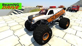 High Speed Jumps | Crashes #56 - BeamNG Monster Truck | Crash Testing