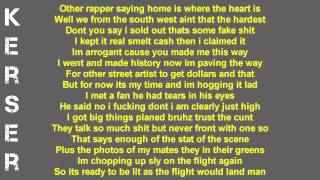 Kerser - Left em All Stranded | Lyrics On Screen