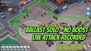 Boom Beach Ballast Solo - No Boost Strategy - Live Attack - Task Force Operations