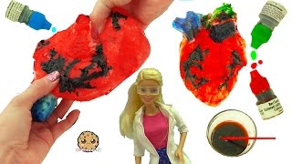 Fail - Squishy Human Heart Maker with Scientist Barbie Teacher & Student Monster High Dolls Video