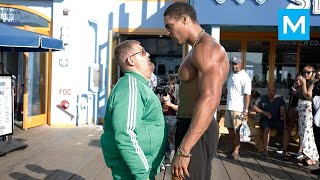 Fat Man VS Bodybuilders (Epic Prank) | Muscle Madness