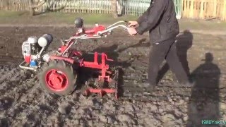 Боронование мотоблоком 2016!