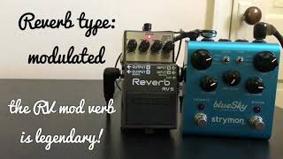 Reverb shootout! The “Strymon Blue Sky” vs. the “Boss Rv-6”