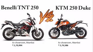 benalli TNT 250 vs ktm duke 250 2018