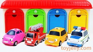 Learn Colors with Tayo Garage Parking Playset Car Toys for Children Baby Finger Song Play Doh Molds