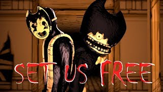 "SET US FREE" SFM Bendy And The Ink Machine SONG ANIMATION And LYRIC VIDEO By Hala cg